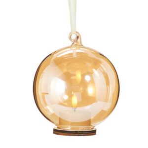 Adorno dorado con vela tealight marfil / Gold Ornament with Ivory Tealight