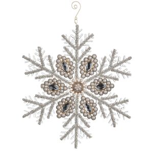 Copo de nieve con perlas y joyas / Pearl and Jewel Snowflake Ornament