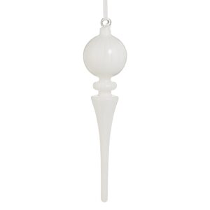 Adorno finial con rayas blancas / White Stripe Finial Ornament