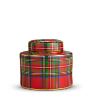 Frasco decorativo tartán / Tartan Plaid Decorative Jar