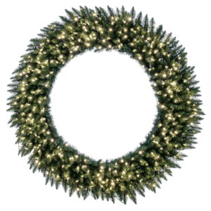 Corona de pino Camdon de 152.4 cm con luces LED cálidas (400 luces) / Camdon Fir Wreath LED 400WW