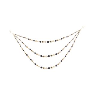 Guirnalda swag negra blanca y perla / Black White and Pearl Swag Garland