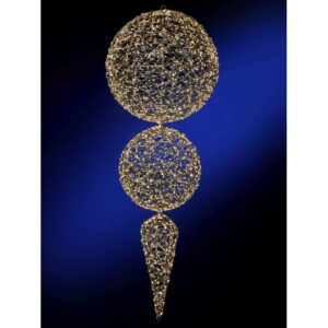 Adorno colgante LED tipo esfera/finial para exterior / Micro LED Xmas Bal Final Drop Outdoor